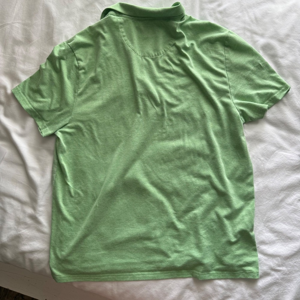 Original Penguin Mens Polo Shirt L Bright Green Pocket Golf Summer Vacation - Picture 8 of 8